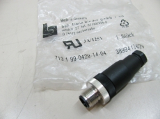 BINDER 4 pol 20mm 713 serie Steckverbinder stecker gerade  713199-0429-14-04