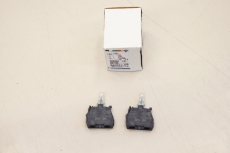 2x TELEMECANIQUE Blau 24V DC Ø22mm Drucktaster Leuchte Lampenfassung ZBVB6