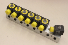 7x PARKER ZB12 24V=DC-12W ZB 12 Magnetspule auf Leiste Ventilinsel ZB12