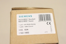 15x SIEMENS  Neozed D02 63A 5SG1 653 Sicherung Sockel Base  OVP