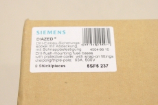 8x SIEMENS 5SF5 237 DIAZED 63A 690V DIII 3P Sicherung Sockel 5SF5237 
