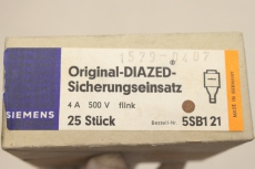 25x SIEMENS 5SB111 DIAZED 2A 500V DII Sicherungseinsatz 5SB111 