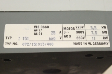MERZ Z151/2.8500-VC 5,5kW 7,5kW 11kW 1-0-2 Nockenschalter Drehschalter  