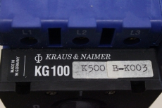 KRAUS & NAIMER KG100 K500 100A Schalter Hauptschalter KG100K500/B-K003VE OVP