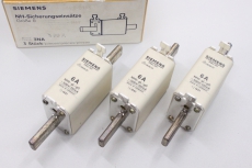 3x SIEMENS 3NA3 001 6A 500V NH0 NH Sicherungseinsatz 3NA3001 