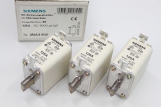 3x SIEMENS 3NA3 832 125A 500V NH00 NH Sicherungseinsatz 3NA3832 