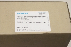 3x SIEMENS 3ND1 352 315A 660V NH3 NH Sicherungseinsatz 3ND1352 