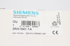 SIEMENS 3RA1941-1A 3P Leistungsschalter Verbindungsbaustein 