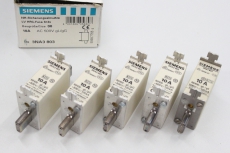 5x SIEMENS 3NA3 803 10A 500V NH00  NH Sicherungseinsatz 3NA3803 