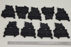 9x PHOENIX CONTACT PA66-FR Abdeckplatte Abschlussdeckel schwarz PA66FR