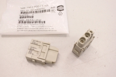 2x HARTING Han C Modul Einzelmodul Buchse HAN3MODFS 40A  Stecker 09140032701 OVP