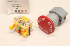 EAO 704.074.3 Schalter Notaus & Kontaktblock 704.900.5 OVP