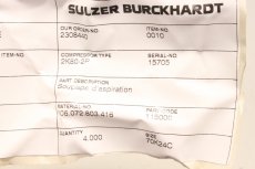 SULZER BURCKHARDT  2K80-2P 106.072.803.416 Saugventil Ventil Plate Valve OVP