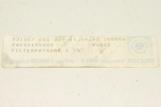 BECKER Filter 84040105