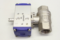 LANDEFELD KH34P G3/4 pneumatische Messing Kugelhahn doppeltwirkend KH34P