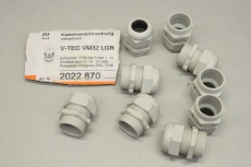 9x OBO BETTERMANN Kabelverschraubung, vollmetrisch, M32,Polyamid 2022870