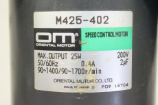 ORIENTAL MOTOR M425-405 25W 200V 50/60Hz 0,4A Speed Control Motor M425405