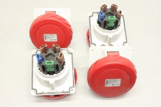 4x SCHNEIDER ELECTRIC CEE Anbausteckdose Schneidklemmen 32A 3p+N+E 380-415 V AC