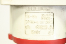 6x CEE Anbausteckdose 5polig 16A 400V 1385