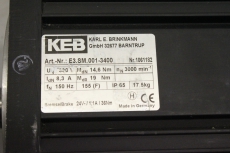 KEB E3.SM.001-3400 330V 3000rpm E3.SM Servomotor E3SM001-3400 1061182