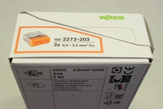 100X WAGO Reihenklemme Endhalter 3X 0,5 - 2,5mm 2273-203 OVP 4050821027850
