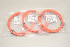3x  ST/UPC-ST/UPC MM DX 50/125 3m Dublex Patchkabel Kabel Lichtwellenleiter OVP