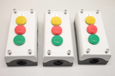 3x EATON Typ 3r Gehäuse Aufbaugehäuse Mit Leuchten rot grün gelb 