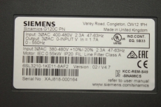  SIEMENS SINAMICS G120C PN 0,55kW 6SL3210-1KE11-8AF2 Frequenzumrichter OVP