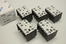 5x EATON  4-polig 4 Ö Schraubklemmen Hilfskontaktblock 04DILE OVP