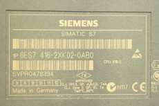 SIEMENS SIMATIC S7 CPU 416-2  6ES7416-2XK02-0AB0 E:7 CPU 6ES74162XK020AB0