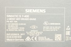 SIEMENS SIMATIC S7-400 6ES7407-0KA02-0AA0 E:7 Stromversorgung 