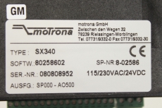MOTRONA SX340 SX 340 230VAC 24VDC Anzeige Display SX340 OVP