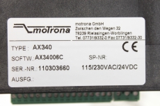 MOTRONA AX 340 AX340 230VAC 24VDC Anzeige Display AX34006C OVP
