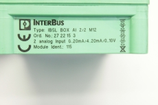 PHOENIX CONTACT IBSL BOX AI 2/2 M12 INTERBUS Loop Eingabemodule 2722153