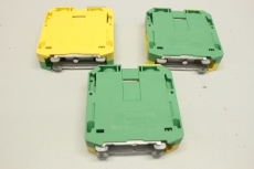 3x PHOENIX CONTACT Schutzleiter-Reihenklemme  Schutzleiterklemme  UKH70-PE/S