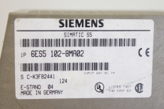  SIEMENS SIMATIC S5  S5-100U CPU 102 6ES5102-8MA02 E:04 ZENTRALBAUGRUPPE  