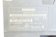  SIEMENS SIMATIC S7-300 CPU314 6ES7314-1AE02-0AB0 ZENTRALBAUGRUPPE  