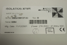 GRAPHICS MICROSYSTEMS INC  090G100137-04 ISOLATION XFMR Netzteil  090G100137 04