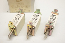 3x RAPA NH-C00 40A 500V 120kA gL-gG NH Sicherungseinsatz 90250040 OVP