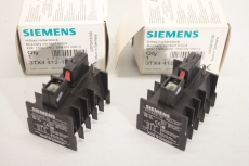 2x SIEMENS Hilfsschalter Kontaktblock 3TX4412-1A OVP