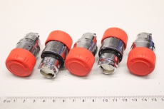 5x TELEMECANIQUE ZB4 BS44 rot ZB4BS44 Schalter Notaus 3389110888706