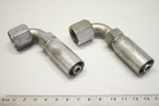 2x PARKER 1395586 Hydraulische Kupplung Schlauchanschluss 90° 1395586