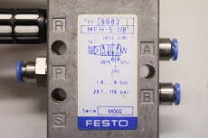 FESTO MFH-5-1/8 & MSFG-24 24V 5/2 Wege Elektro Magnetventil & Schalldämpfer 