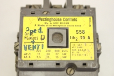 WESTINGHOUSE CONTROLS S58 W2AME0 C3 70A 37KW 15kW  