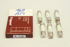 6x LEGRAND 10 130 16 10x38 aM 16A Zylindersicherung 3245060130169 OVP