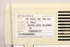 MITSUBISHI FREQROL A- FR-A024-S0.75K-ER 0,75kW AC220-240V 4A Frequenzumrichter 