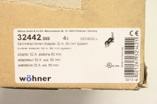 4x WöHNER  32442.000 32A 60mm 32442 Busbar Adapter Sammelschinenadapter 