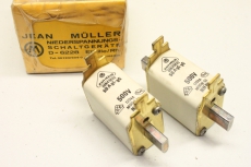 2x JEAN MÜLLER  50AGL-GG 500V 120kA NH00 NH Sicherungseinsatz 50AGLGG OVP