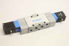 FESTO JMVH-5-1/4-B & MSV-3 20,4-26,4V DC 5/2 Wege Magnetventil 19136 119807