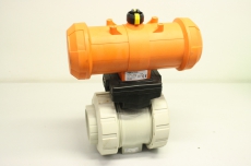 GEORG FISCHER 231 PP-H D63 DN50 FPM Kugelhahn pneumatischer Stellantrieb 